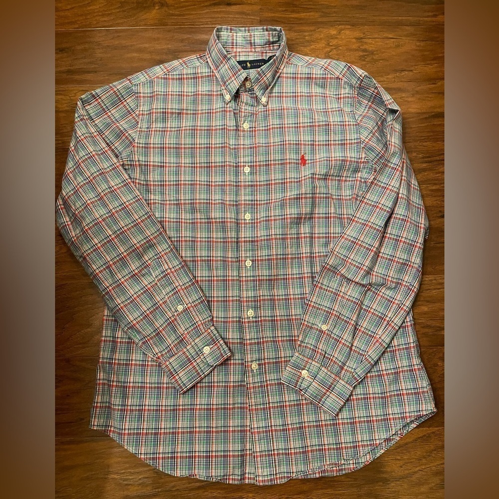 Ralph Lauren Plaid Button Down Size M